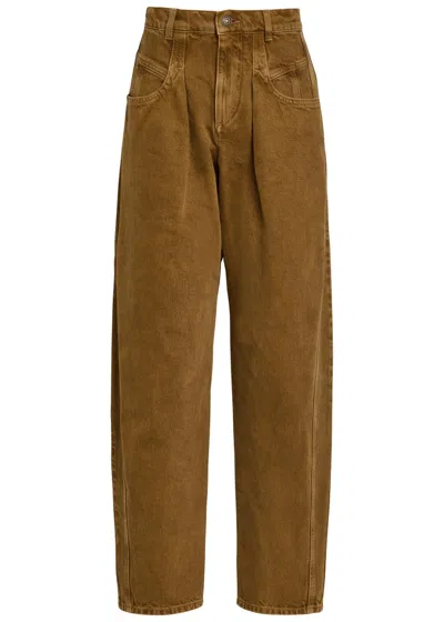 Isabel Marant Lisha Barrel-leg Jeans In Bronze