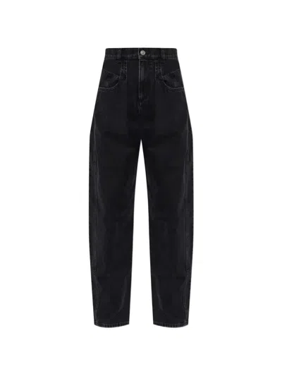 Isabel Marant Lisha Tapered Jeans In Black