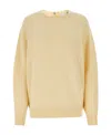 Isabel Marant Puff Sleeves Oversized Knit Sweater In Nude