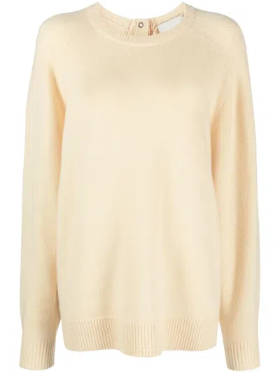 Isabel Marant Lison Stud-fastening Jumper In Nude