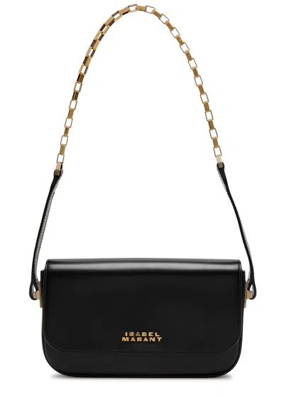 Isabel Marant Lizza Leather Shoulder Bag In Black
