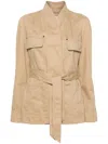 Isabel Marant Beige Cotton Loetiza Casual Jacket In Brown