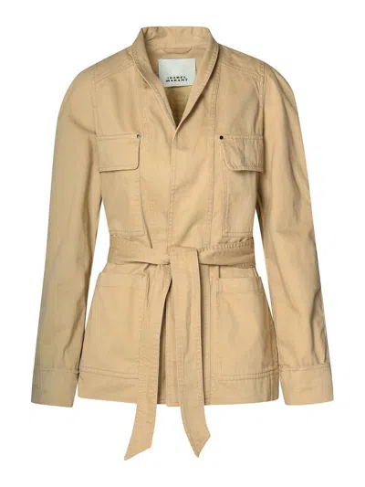 ISABEL MARANT LOETIZIA BEIGE COTTON JACKET