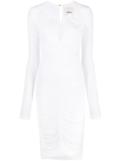 Isabel Marant Cut-out Ruched Midi Dress In White