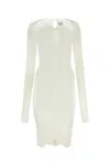 Isabel Marant Chalk Stretch Viscose Logane Dress In White