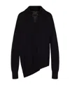 Isabel Marant Logo Asymmetrical Sweater In Black