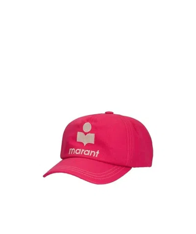 Isabel Marant Logo Baseball Cap In Red