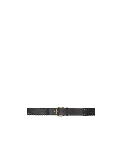 Isabel Marant Logo Belt In Black