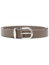 Isabel Marant Logo-engraved Leather Belt In Grigio
