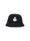 Isabel Marant Wide Brim Cotton Bucket Hat In Black  