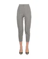 Isabel Marant "sioliran" Checkered Pattern Cropped Trousers In Gray