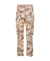 Isabel Marant Evalia Camouflage Pattern Cotton Cargo Pants In Nude