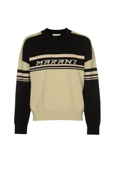 Isabel Marant Logo Chest Sweater In Black