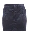 Isabel Marant Melva Corduroy Mini Skirt In Black