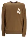 Isabel Marant Logo Crew-neck Sweater In Brown