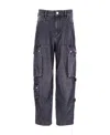 Isabel Marant Logo Denim Trousers In Black