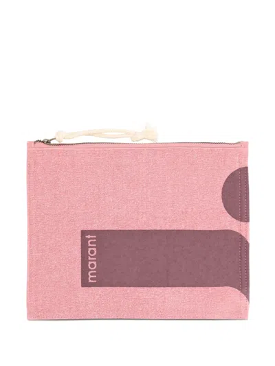 Isabel Marant Logo-detail Wallet In Pink