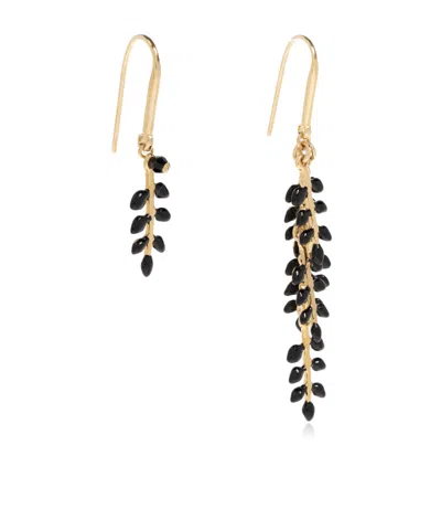 Isabel Marant Logo Earrings In Black