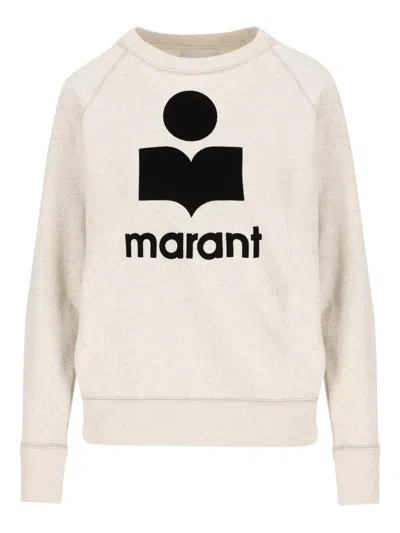 Isabel Marant Logo-embellishment Long-sleeve Sweatshirt In Neutral