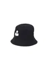 Isabel Marant Wide Brim Cotton Bucket Hat In Black