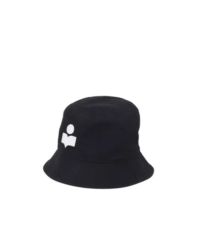 Isabel Marant Logo Embroidered Bucket Hat In Black