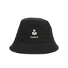 Isabel Marant Logo Embroidered Bucket Hat In Faded Black