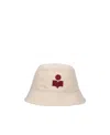 Isabel Marant Haley Cotton Embroidered Bucket Hat In Nude