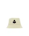Isabel Marant Women Ivory Cotton Haley Bucket Hat In Nude