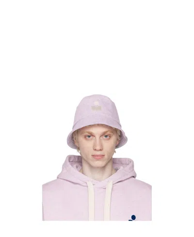 Isabel Marant Logo-embroidered Bucket Hat In Purple