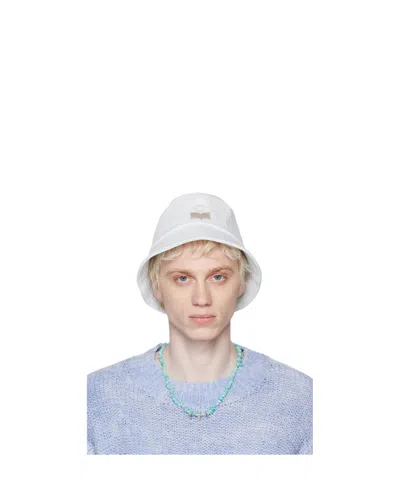 Isabel Marant Logo-embroidered Bucket Hat In Purple