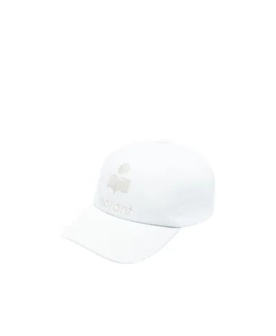Isabel Marant Logo-embroidered Cotton Cap In White