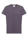 Isabel Marant Logo-embroidered Cotton T-shirt In Purple