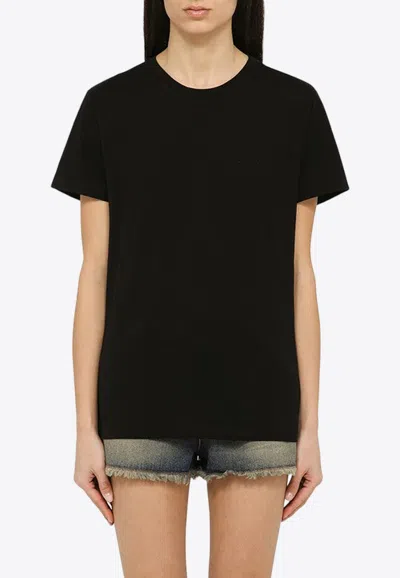 Isabel Marant Logo-embroidered Crewneck T-shirt In Black
