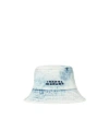 Isabel Marant Logo Embroidered Denim Bucket Hat In White