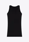 Isabel Marant Logo-embroidered Rib Knit Tank Top In Black