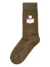 Isabel Marant Logo-embroidered Socks In Brown