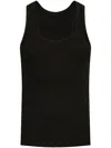 Isabel Marant Thea Scoop Neck Ribbed Sleeveless Vest In Black