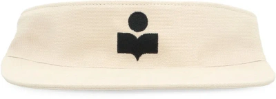 Isabel Marant Tyron Logo Embroidered Visor In Beige