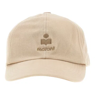 Isabel Marant Logo Embroidery Baseball Cap In Sand