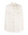 Isabel Marant Logo-embroidery Cotton Shirt In White
