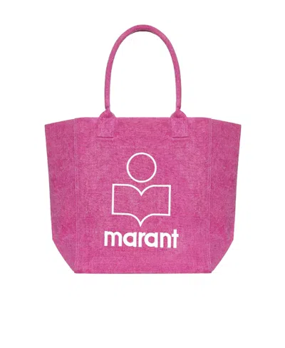 Isabel Marant Logo Embroidred Large Tote Bag In Pink