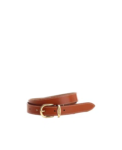 Isabel Marant Logo Engraved Buckle Belt In Brown