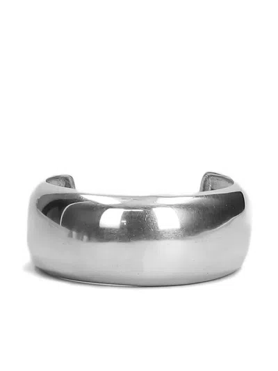 Isabel Marant Logo-engraved Cuff Bracelet In Silver