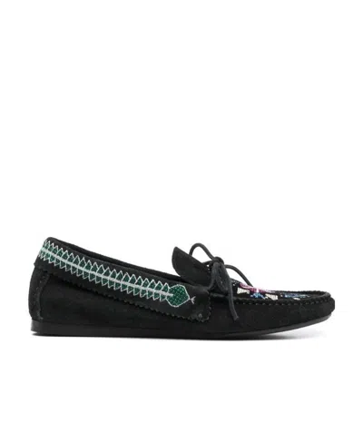 Isabel Marant Logo Flat-bottomed Love Shoes In Black
