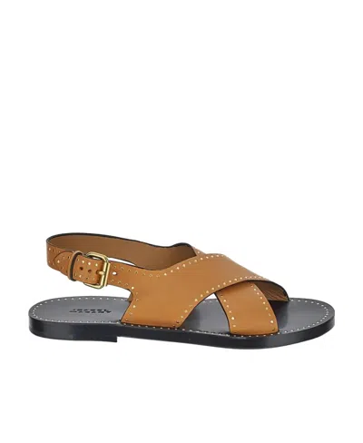 Isabel Marant Jane Studded Sandals In Brown