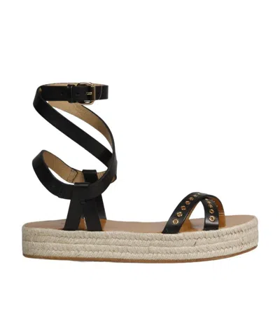 Isabel Marant Logo Flat Sandals In Nude