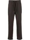 Isabel Marant Logo-flocked Drawstring Track Pants In Schwarz