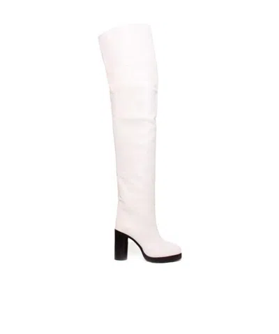 Isabel Marant Logo High Boots In White