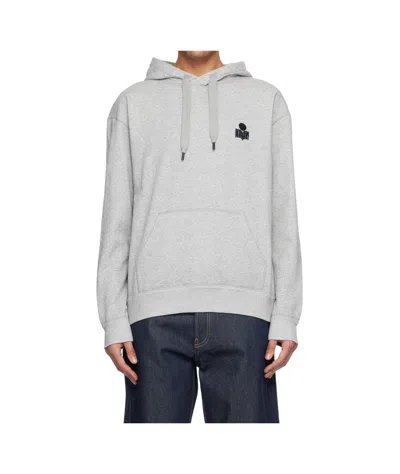 Isabel Marant Logo-detail Hoodie In Gray