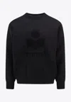 Isabel Marant Logo Intarsia Crewneck Sweater In Black